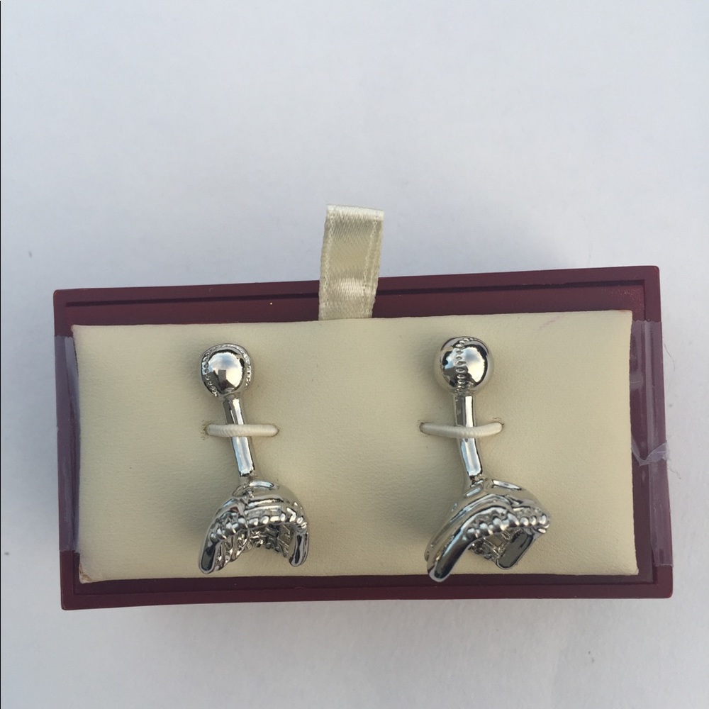 🆕New w/tag BASEBALL CUFF LINKS by KENNETH ROBERTS - Picture 3 of 6